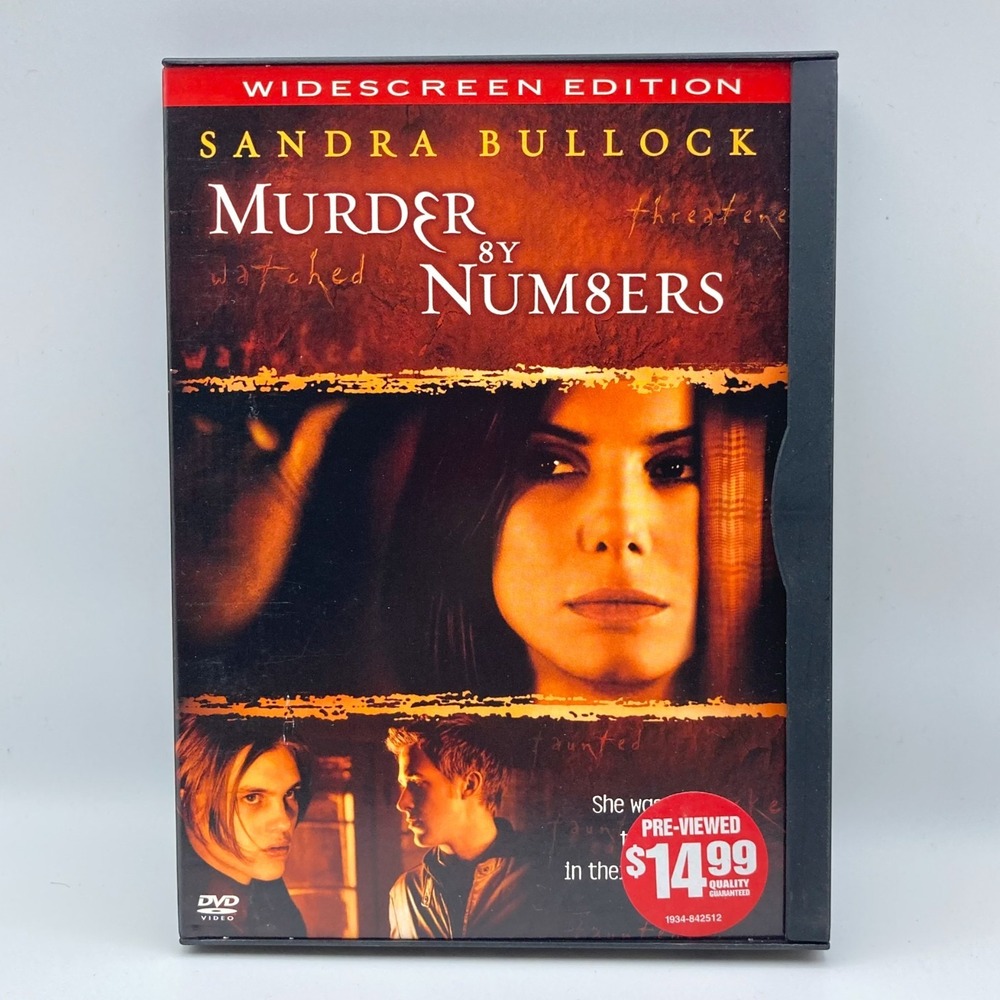 Murder by Numbers DVD Widescreen Edition Sandra Bullock Thriller Movie Excellent